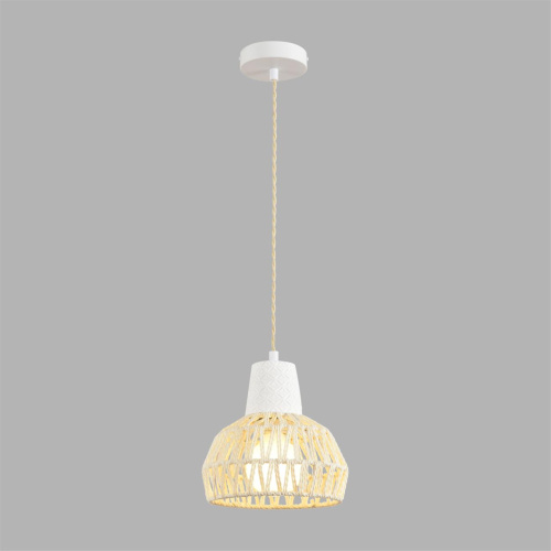 8368/1B ECO LN26 327 белый/бежевый, цемент/металл/джутовый шнур Подвес E27 LED 10W 220V BOHO фото 3 8368/1B ECO LN26 327 белый/бежевый, цемент/металл/джутовый шнур Подвес E27 LED 10W 220V BOHO фото 3