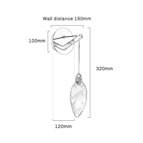 Настенный светильник MT9176-1W titanium gold фото 4 Настенный светильник MT9176-1W titanium gold фото 4