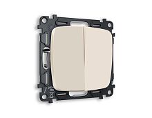 Комплект механизма 2-кл проходного выключателя AMBRELLA VOLT OMEGA Бежевый матовый QUANT (OP3230, VM120) MO323020