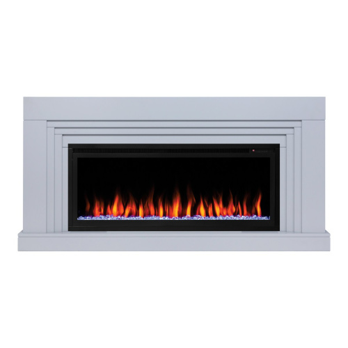 Каминокомплект STANLEY/НЕО Светло-серый с очагом Электроочаг SAPHIR/САПФИР 42 фото 7