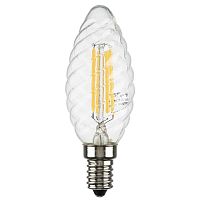 Лампа светодиодная филаментная Lightstar LED Filament E14 6W 3000K свеча прозрачная 933702