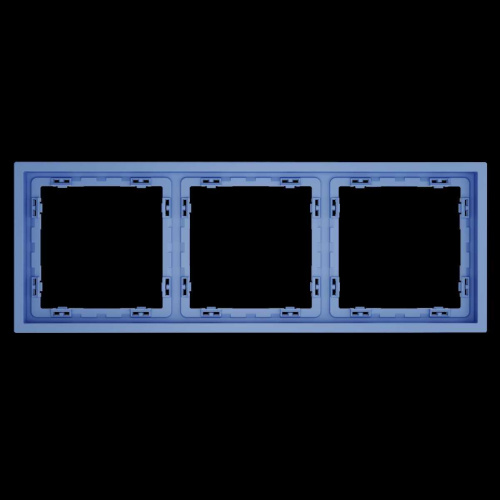 Рамка пластиковая S70 на 3 поста, (деним) Voltum VLS100315