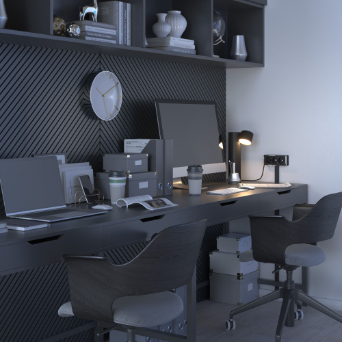 Розетка тройная с заземлением и шторками Gallant черный/хром W5073135 фото 2 Розетка тройная с заземлением и шторками Gallant черный/хром W5073135 фото 2