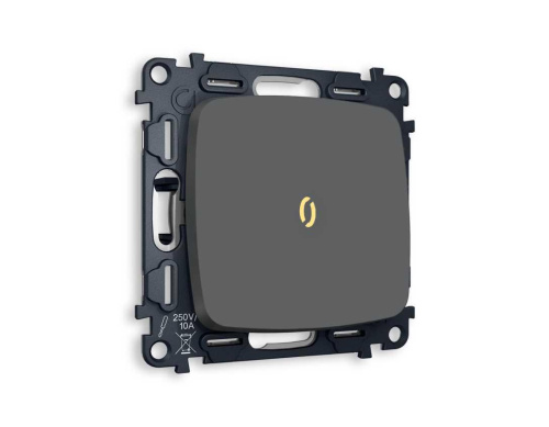 Комплект механизма 1-кл выключателя AMBRELLA VOLT с подсветкой 3200K OMEGA Графит мягкое касание QUANT (OP9020, VM101, G11Y) MO902010 Комплект механизма 1-кл выключателя AMBRELLA VOLT с подсветкой 3200K OMEGA Графит мягкое касание QUANT (OP9020, VM101, G11Y) MO902010