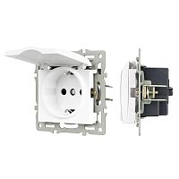 Механизм розетки влагозащищённый SCT-MCP-PL-WH (250V, 16A) Arlight 043745