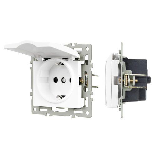 Механизм розетки влагозащищённый SCT-MCP-PL-WH (250V, 16A) Arlight 043745