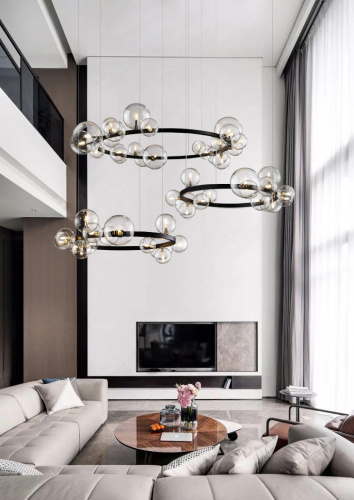 Люстра KM1294P-24 black/clear фото 4 Люстра KM1294P-24 black/clear фото 4