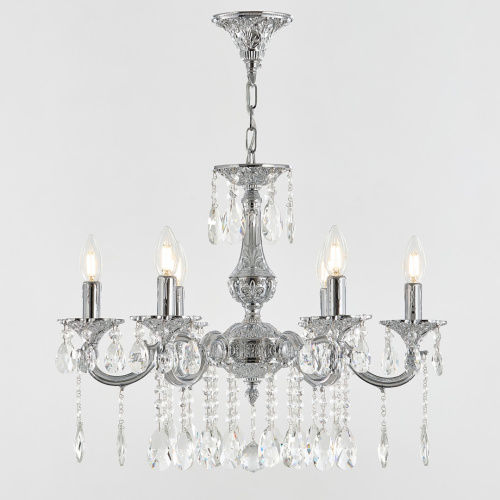 Люстра с хрустальными подвесками AL78101/6/175 A Ni Bohemia Ivele Crystal (Богемия Ивеле Кристалл) фото 4