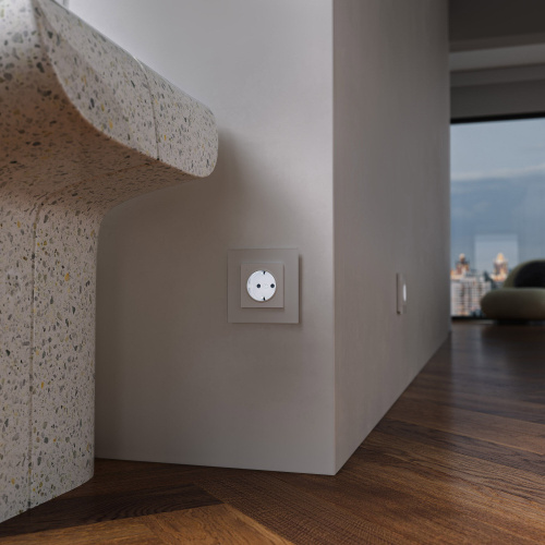 Розетка с подсветкой W (белый матовый) W1171461 фото 5 Розетка с подсветкой W (белый матовый) W1171461 фото 5