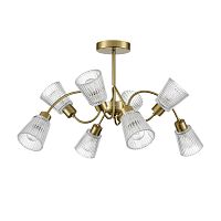 8154/8C COMFI LN26 108 медный/прозрачный, металл/стекло Потолочный светильник Е14 8*40W 220V IMANA