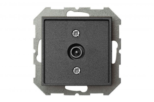 ТВ-розетка проходная Liregus Epsilon антрацит 28-1143 фото 2