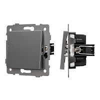 Механизм выключателя одноклавишный перекрёстный SWT-MKX1-PL-GR-V (250V, 10A) Arlight 049877