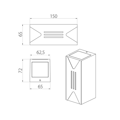 Настенный фонарь Natural Concepts, Арт. NC-023028-DG фото 2