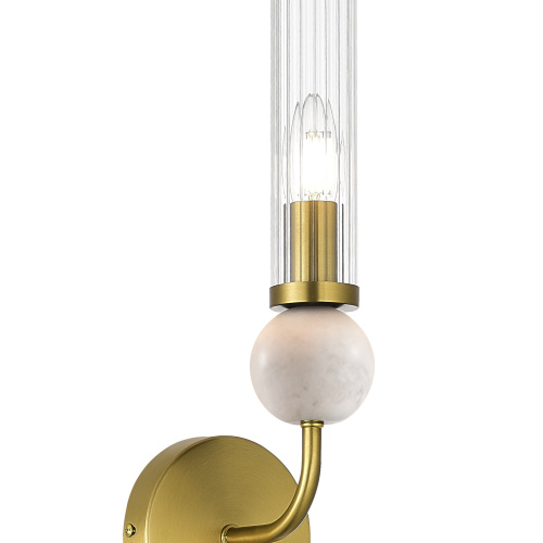 SL1244.301.01 Светильник настенный ST-Luce латунь/прозрачный E14 1*40W MEDEA фото 3