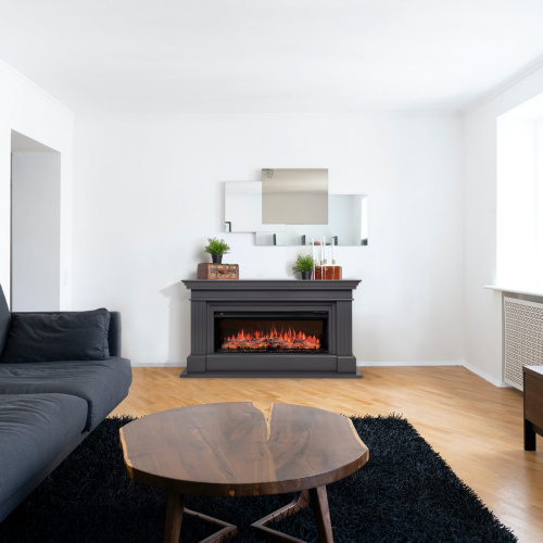 Каминокомплект ONTARIO/ЛЕОНАРДО Графит с очагом Электроочаг JOKER/ДЖОКЕР 45 фото 3