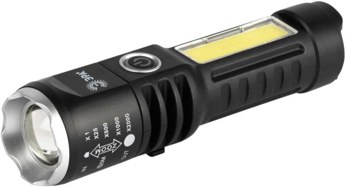 Светодиодный фонарь ЭРА UA-403 универсальный аккумуляторный 5 Вт LED + 3 Вт COB оптический Zoom 4 режима USB type C Б0069805 Светодиодный фонарь ЭРА UA-403 универсальный аккумуляторный 5 Вт LED + 3 Вт COB оптический Zoom 4 режима USB type C Б0069805