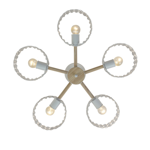 Светильник на штанге Escada 679/5P E27*60W White/Wood фото 4