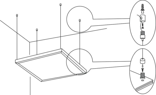 Подвес (соединитель для AL2113), длина 100см, серебро, LD510 фото 3