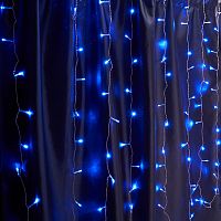 Светодиодная гирлянда Feron CL20 занавес 2*2м  + 3м синий статичная, c питанием от сети 230V, белый шнур