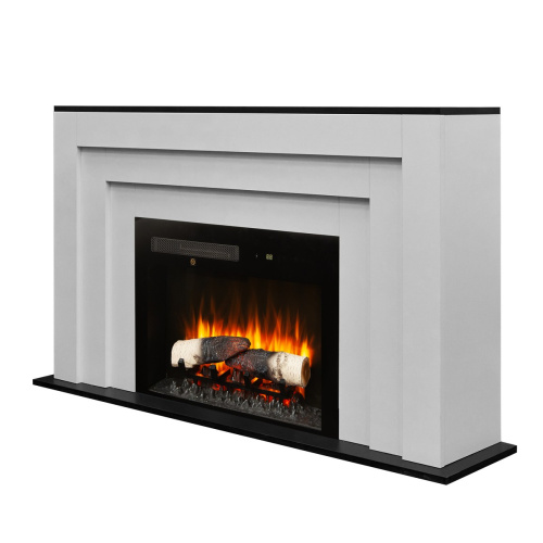 Каминокомплект СИЛЬВЕР Белый/Уни Неро с очагом Электроочаг MIRAGE/МИРАЖ 25 фото 2