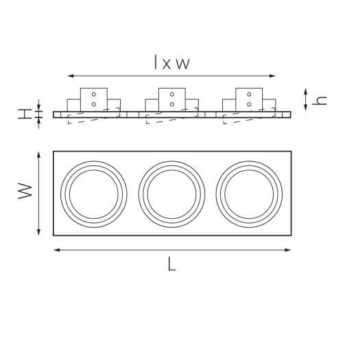 Комплект из светильника и рамки Lightstar Intero 111 (217836+217907+217907+217907) i836070707 фото 2