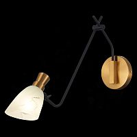 SLE205401-01 Светильник настенный Черный, Латунь/Белый E14 1*60W LITA