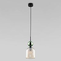 Подвесной светильник со стеклянным плафоном 11146  Sophia Green Cognac