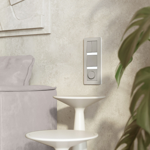 Рамка из поликарбоната на 3 поста Split дымчатый/белый, soft-touch W0033067 фото 2 Рамка из поликарбоната на 3 поста Split дымчатый/белый, soft-touch W0033067 фото 2