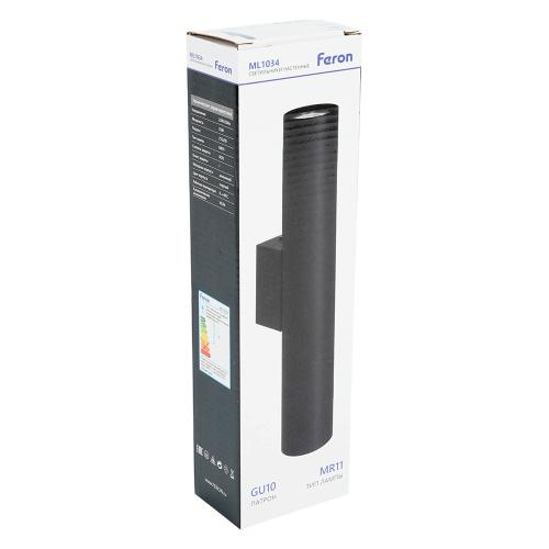 Светильник Feron ML1034 настенный под лампу 2*GU10, черный фото 11