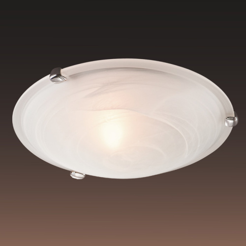 153/K хром GLASSI SN 185 Светильник стекло/белое E27 2*60Вт D300 DUNA фото 5