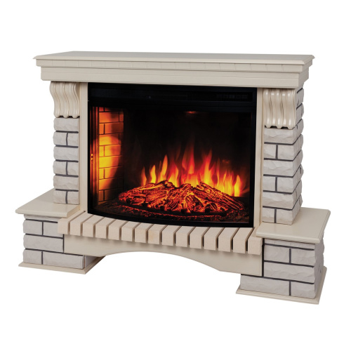 Каминокомплект COUNTRY/БРУКЛИН Бежевый дуб с очагом Электроочаг FIRESPACE/ФАЕРСПЕЙС 33 фото 2