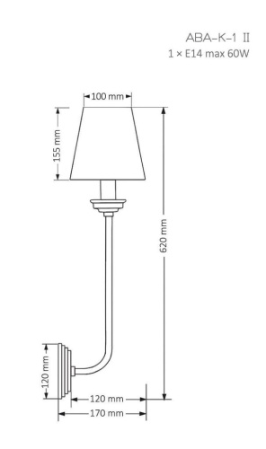 Настенный светильник KUTEK MOOD Abano ABA-K-1(ZM/A)II фото 2 Настенный светильник KUTEK MOOD Abano ABA-K-1(ZM/A)II фото 2