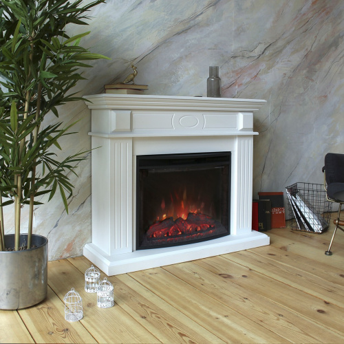 Электрокамин RealFlame Leda 24/25,5 WT белый матовый с очагом Evrika 25,5 LED фото 7 Электрокамин RealFlame Leda 24/25,5 WT белый матовый с очагом Evrika 25,5 LED фото 7