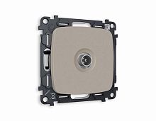 Комплект механизма TV розетки проходной AMBRELLA VOLT OMEGA Серо-бежевый матовый 5-1000 MHz 4dB QUANT (OP3730, VM211) MO373030