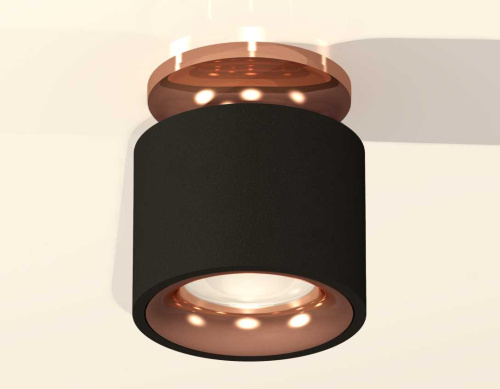 Комплект накладного светильника Ambrella light Techno Spot XS7511141 SBK/PPG черный песок/золото розовое полированное (N7930, C7511, N7015) фото 2