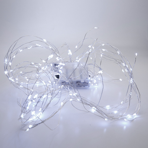 Светодиодная гирлянда Feron CL53  10 веток *20LED, 2м + 1м белый,статичная, с питанием от батареек, прозрачный шнур фото 4