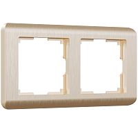 Рамка из поликарбоната на 2 поста Stream шампань W0022111