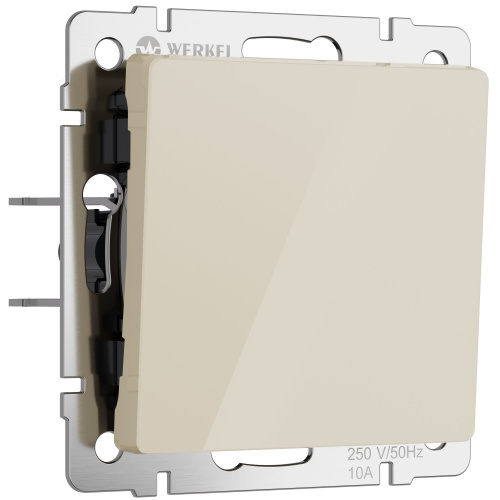 Выключатель одноклавишный (айвори акрил) W1110043 Выключатель одноклавишный (айвори акрил) W1110043