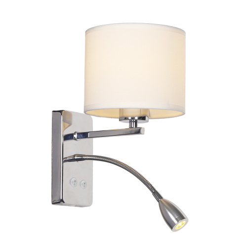 Настенный светильник Escada 552/A LED*1W+E27*60W Chrome/White Настенный светильник Escada 552/A LED*1W+E27*60W Chrome/White
