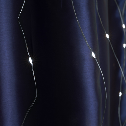 Светодиодная гирлянда Feron CL590 занавес типа Роса 2*2м  + 2м 5000К USB прозрачный шнур фото 4