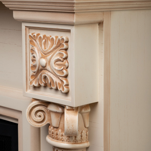 Каминокомплект LONDON/ЛОНДОН Бежевый дуб с бежевой патиной с очагом Электроочаг FIRESTAR/ФАЕРСТАР 33 фото 4