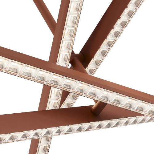 SL1018.613.04 Светильник подвесной ST-Luce терракотовый/прозрачный LED 1*43W 4000K EUCLIDICS фото 3