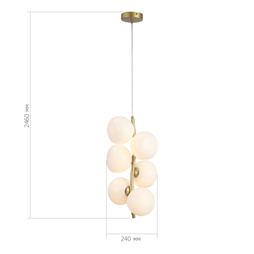 SL1519.303.06 Светильник подвесной ST-Luce Латунь/Белый G9 6*5W 4000K SWEVEN фото 3