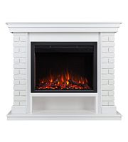 Электрокамин RealFlame Brixton 25,5 WT белый с очагом Saphir 25,5