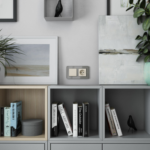 Розетка с заземлением и шторками (айвори матовый) W1171162 фото 5 Розетка с заземлением и шторками (айвори матовый) W1171162 фото 5