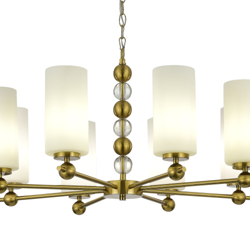 SL2003.303.08 Светильник подвесной ST-Luce латунь/белый E27 8*40W AURORA фото 3 SL2003.303.08 Светильник подвесной ST-Luce латунь/белый E27 8*40W AURORA фото 3