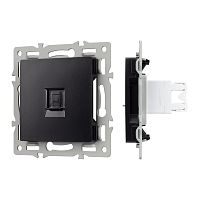 Механизм компьютерной розетки SCT-MPC1-PL-BK (RJ-45, CAT6) Arlight 045334