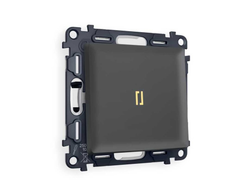 Комплект механизма 1-кл проходного выключателя AMBRELLA VOLT с подсветкой 3200K ALFA Графит мягкое касание QUANT (AP9020, VM105, G22Y) MA902030 Комплект механизма 1-кл проходного выключателя AMBRELLA VOLT с подсветкой 3200K ALFA Графит мягкое касание QUANT (AP9020, VM105, G22Y) MA902030