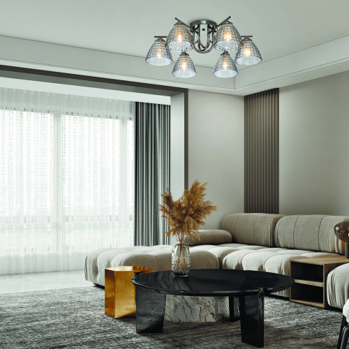 Потолочный светильник Escada 659/6PL E27*60W Black фото 2 Потолочный светильник Escada 659/6PL E27*60W Black фото 2