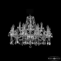 Люстра хрустальная 1413/10+5/300 Ni Leafs Bohemia Ivele Crystal (Богемия Ивеле Кристалл)